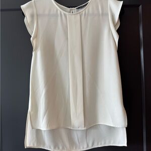 Zara Cream Boxy Asymmetrical Blouse